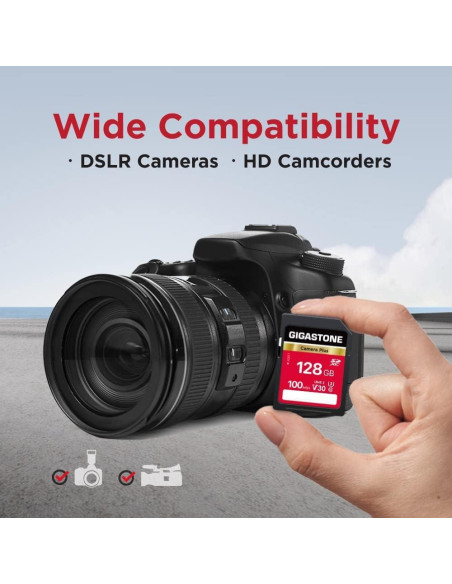 GIGASTONE 128GB 2-Pack Tarjetas SDXC UHS-I U3 Clase 10