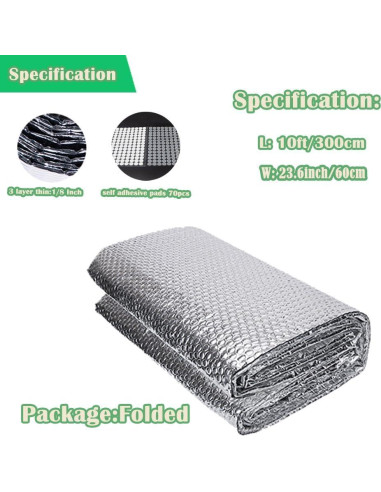 Aislamiento Reflectante MRPAPA 3mm 60x304cm Ignífugo B2