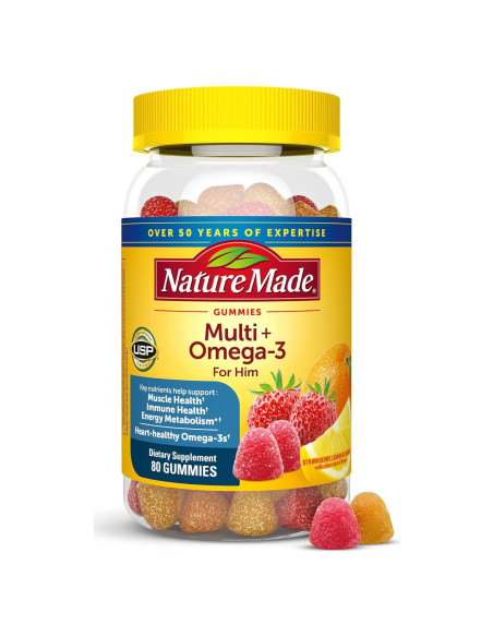 Multivitamina Nature Made para Hombres con Omega-3 80 Gomitas