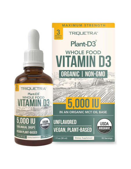 Vitamina D3 Orgánica Plant-D3 5000 UI Líquido Sublingual 29.57 ml