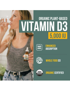 Vitamina D3 Orgánica Plant-D3 5000 UI Líquido Sublingual 29.57 ml 2