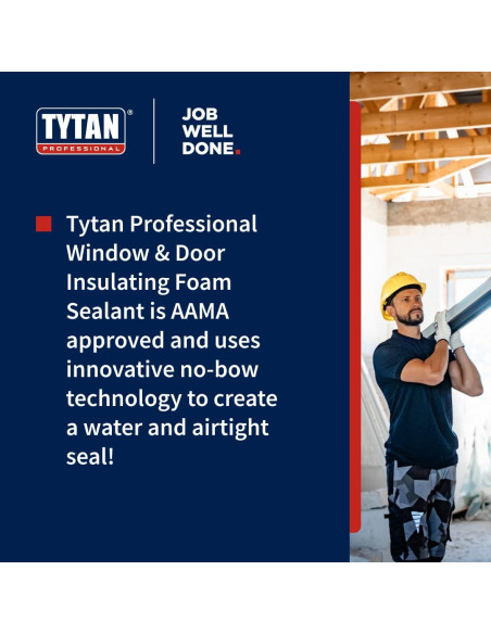 Espuma Selladora Aislante Tytan 24 oz para Ventanas y Puertas