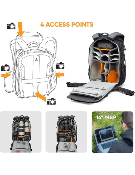 Mochila Lowepro ProTactic BP 450 AW III para cámara 28L