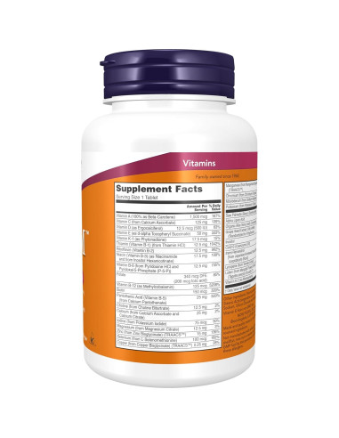 Multivitamina ADAM NOW Foods para hombres 60 tabletas