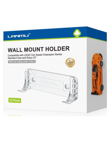 Soporte de Pared LANMU para Autos Lego Speed Champion 12 Pcs