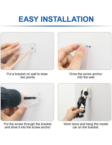 Soporte de Pared LANMU para Autos Lego Speed Champion 12 Pcs