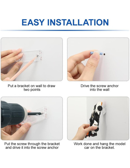 Soporte de Pared LANMU para Autos Lego Speed Champion 12 Pcs