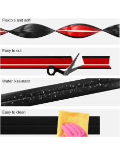 Moldura Flexible de Esquina Raycity 22 Pies Negro 90 Grados 2