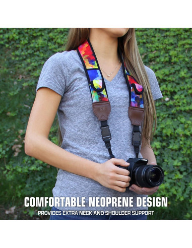 Correa de cámara USA Gear GRCMMS0100GMEW Neopreno Acolchado