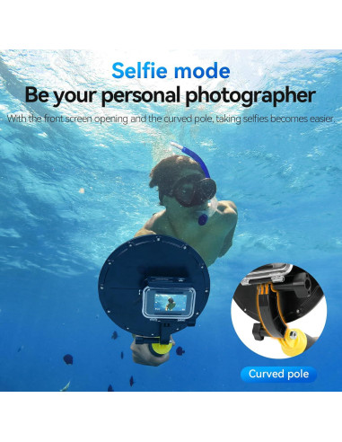 Puerto de Domo Impermeable TELESIN 15.24 cm para DJI Osmo Action