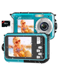 Cámara Submarina YISENCE 4K 56MP Impermeable 3.35m Azul