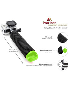Mango Flotante Impermeable MiPremium Verde para GoPro Hero 2