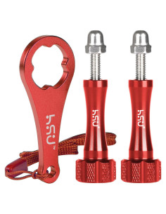Conjunto de Tornillos de Pulgar HSU + Llave para GoPro Rojo