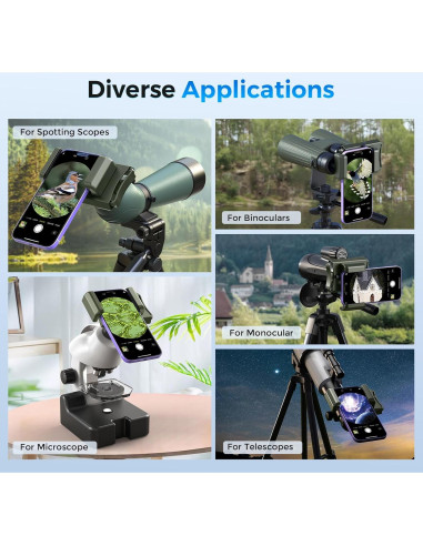 Adaptador de Teléfono para Telescopio Evil Eye 360 Rotatable