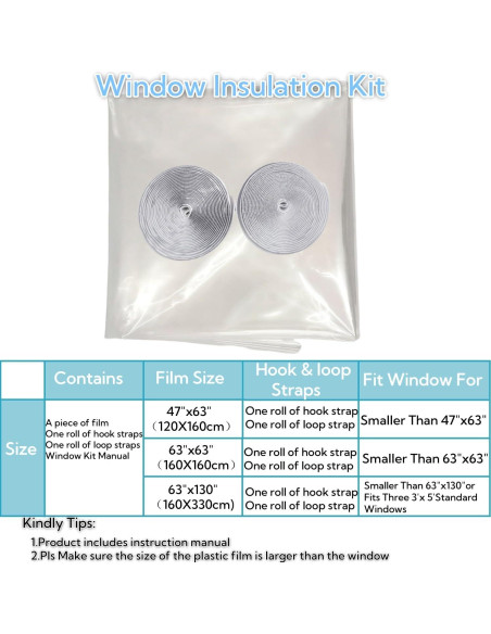 Kit de Aislamiento de Ventanas FonsBleaudy 120x160cm Reutilizable