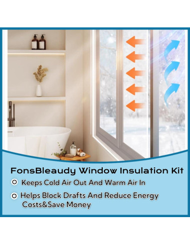 Kit de Aislamiento de Ventanas FonsBleaudy 120x160cm Reutilizable