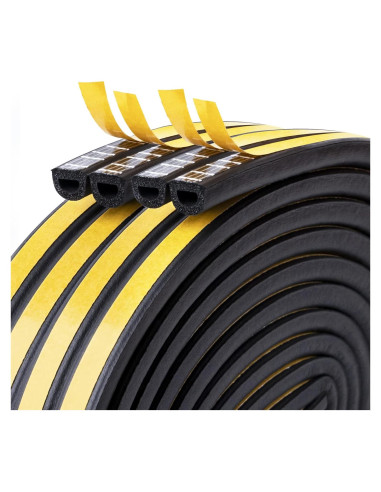 Tira de Aislamiento Acústico CloudBuyer 10m Autoadhesiva Negra