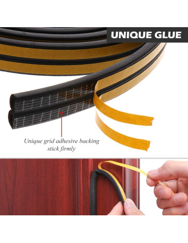 Tira de Aislamiento Acústico CloudBuyer 10m Autoadhesiva Negra