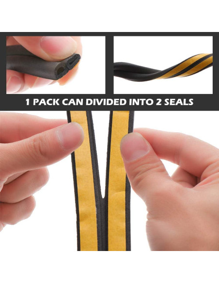 Tira de Aislamiento Acústico CloudBuyer 10m Autoadhesiva Negra