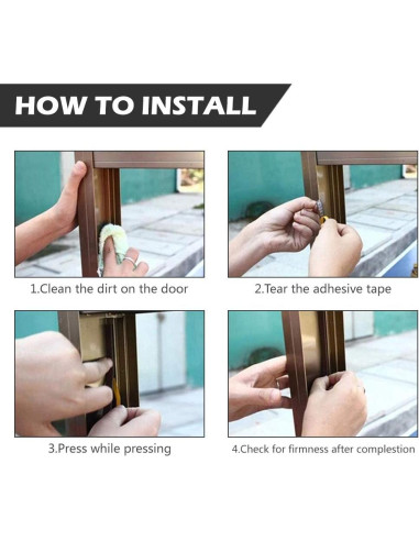 Tira de Aislamiento Acústico CloudBuyer 10m Autoadhesiva Negra