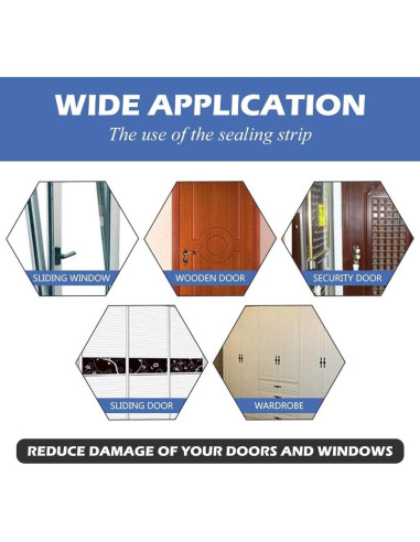 Tira de Aislamiento Acústico CloudBuyer 10m Autoadhesiva Negra