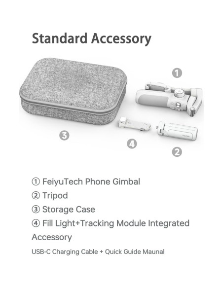 Gimbal para Smartphone FeiyuTech VB4 - Estabilizador 3 Ejes Gimbal para Smartphone FeiyuTech VB4 - Estabilizador 3 Ejes