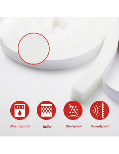 Aislante de Espuma Aiglille 1" x 1" x 4m para Ventanas