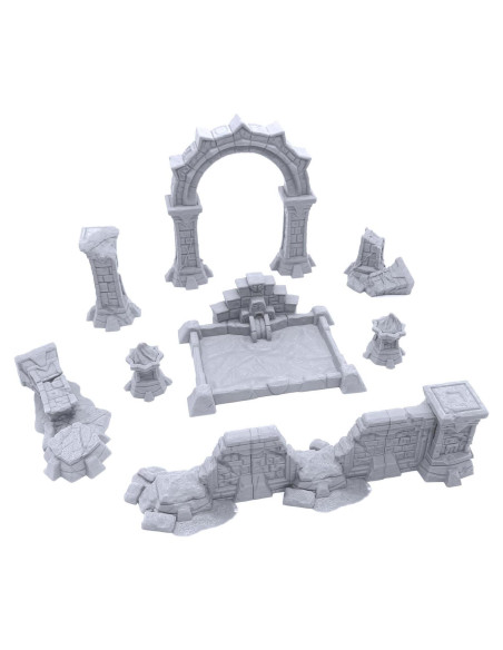 Conjunto de Expansión Templo Olvidado - Terreno DND 28 mm