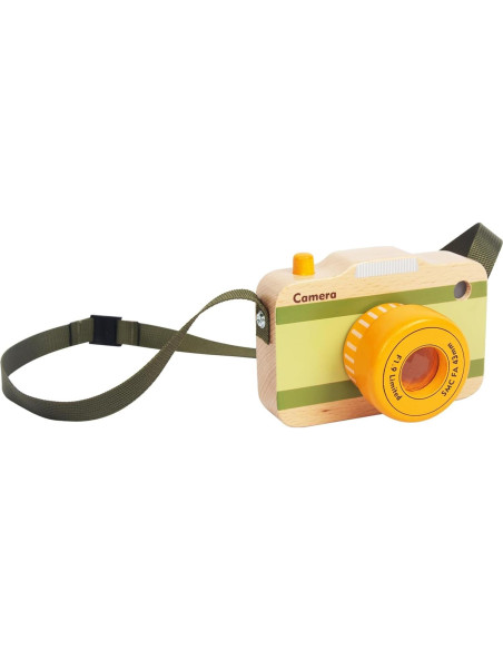 Cámara de Juguete de Madera WoodenEdu con Sonidos y Luz