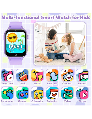 Reloj de Juegos Inteligente Luyiilo X32 para Niños 4-12 Años