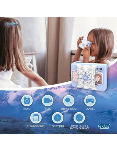 Cámara Digital para Niños eKids FR-533 Azul con Tarjeta SD