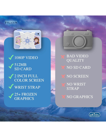 Cámara Digital para Niños eKids FR-533 Azul con Tarjeta SD