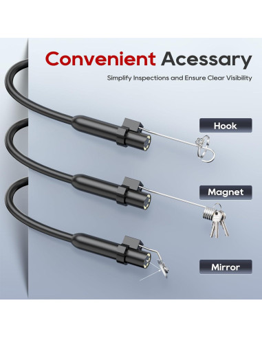 Cámara de Endoscopio TOPDC HD 1920p 5m IP67 con Luz LED
