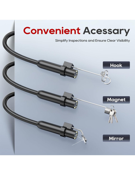 Cámara de Endoscopio TOPDC HD 1920p 5m IP67 con Luz LED