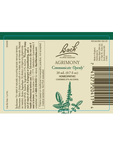 Remedios Florales Bach 2-Pack Agrimonia y Violeta 20mL