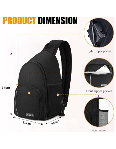 Bolsa de Mensajero para Cámara BAIGIO Resistente al Agua 17x10x35cm