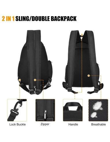 Bolsa de Mensajero para Cámara BAIGIO Resistente al Agua 17x10x35cm