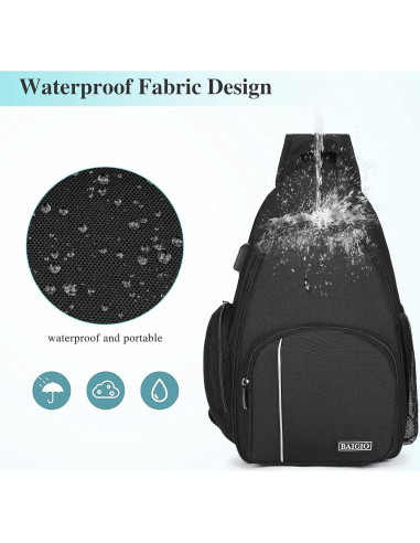 Bolsa de Mensajero para Cámara BAIGIO Resistente al Agua 17x10x35cm