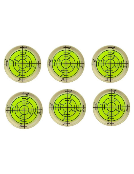 Nivel de Burbuja Circular YOTOM 6 Pcs 32mm para Trípode y Electrodomésticos