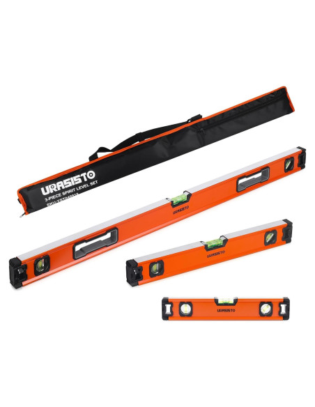 Juego de Niveles de Aluminio URASISTO 3 Piezas 30-101 cm