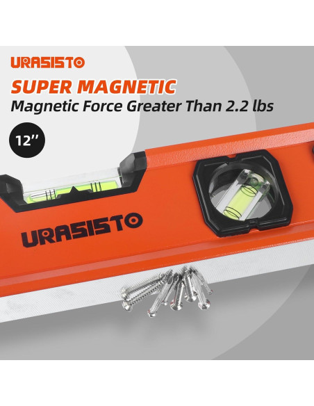 Juego de Niveles de Aluminio URASISTO 3 Piezas 30-101 cm