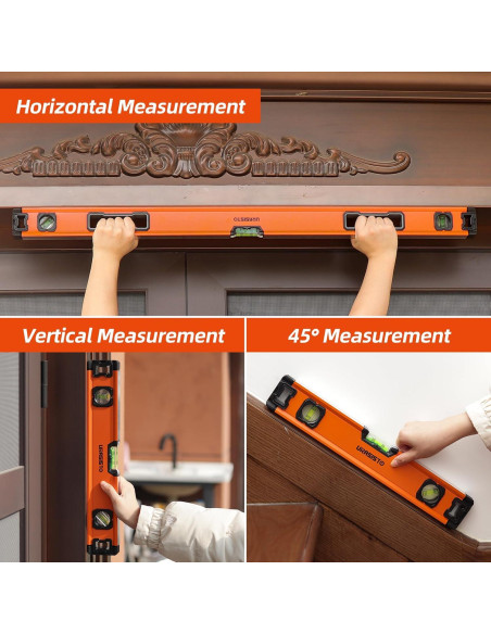 Juego de Niveles de Aluminio URASISTO 3 Piezas 30-101 cm