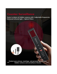 Detector de Cámaras Ocultas F08 - Alarma SOS y GPS - Portátil 2