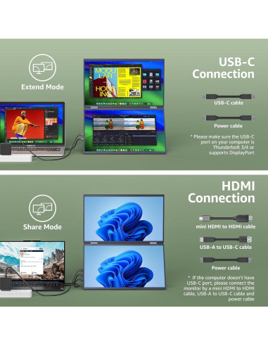 Extensor de pantalla Cocopar Y156FD 15.6" FHD portátil