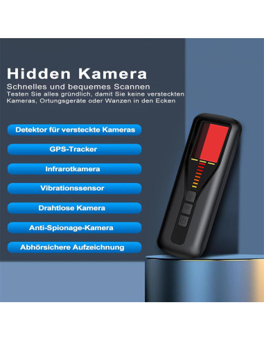 Detector de Cámara Oculta Suntony X13-NEW, 5 Niveles Sensibilidad