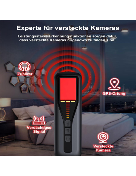 Detector de Cámara Oculta Suntony X13-NEW, 5 Niveles Sensibilidad