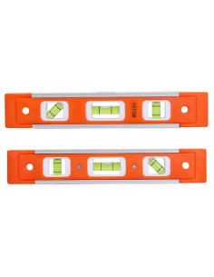 Nivel Torpedo Magnético YOTOM 23 cm Aluminio Naranja - 2 Pcs 2