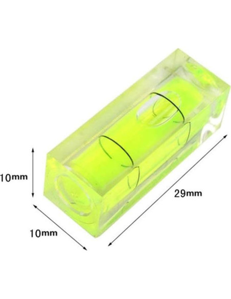Nivel de Burbuja Cuadrado YOTOM 11pcs Verde 10x2.9cm