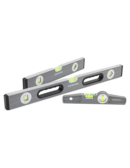 Juego de Niveles de Espíritu WORKPRO 3 Piezas 9-16-24 cm