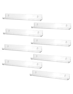 Estante Flotante Sooyee 8 Pack 38.1 cm Acrílico Transparente